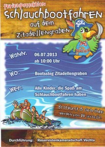 Flyer Schlauchbootfahren