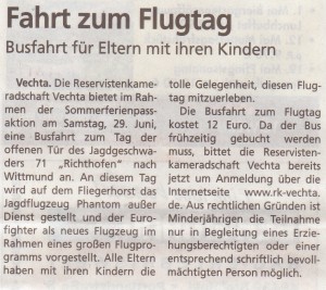 Fahrt zum Flugtag SOB 21.04.13