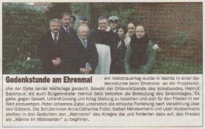 Gedenkstunde am Ehrenmal - SOB 15.12.2013